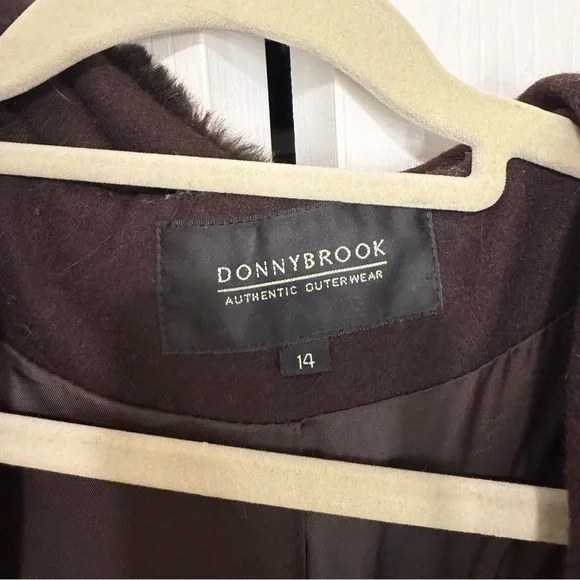 DonnyBrook Faux Fur Trimmed Wool Coat - Picture 4 of 7